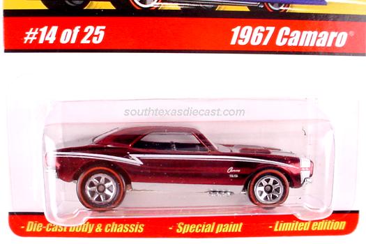 2007 Hot wheels ULTRA HOTS #12 67 CHEVY CAMARO red with white top & stripes 1967