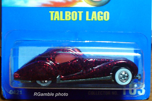 2001 Hot Wheels Talbot Lago #173 