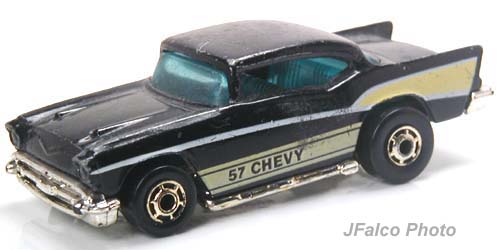 Hot Wheels '57 Chevy Track Aces White Loose Car Malaysia Base 
