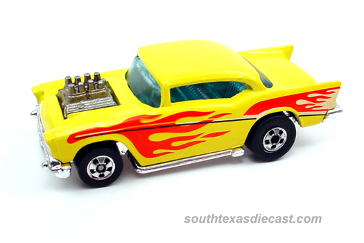#9 '57 Chevy Hot Wheels Black & Yellow Unboxed 