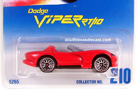 1995 Hot Wheels DODGE VIPER RT/10∞LOOSE∞Target BLACK Convertible Special Edition