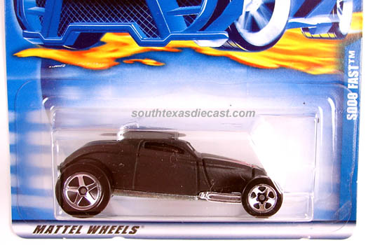 HOT WHEELS 2001 #182 SOOO FAST BLACK