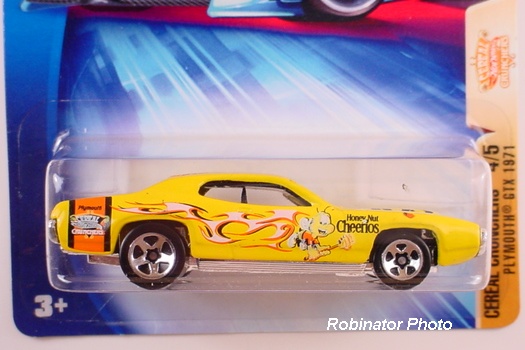 Hot Wheels 2002 Plymouth GTX 1971 Yellow 5sp 55001