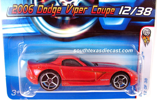 Hot Wheels 2006 Dodge Viper Coupe #012 2006 First Editions Blue w/gold 5 sp 