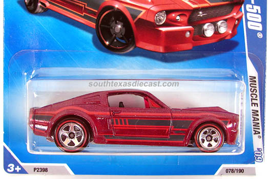 Hot Wheels '67 Shelby GT-500 Muscle Mania Red 