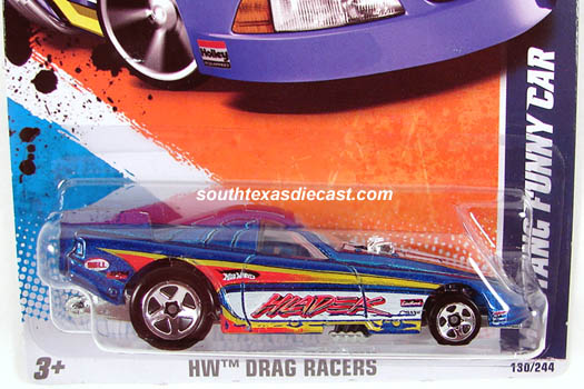 Silver Flake 2011 HW DRAG RACERS Hot Wheels MUSTANG FUNNY CAR #130