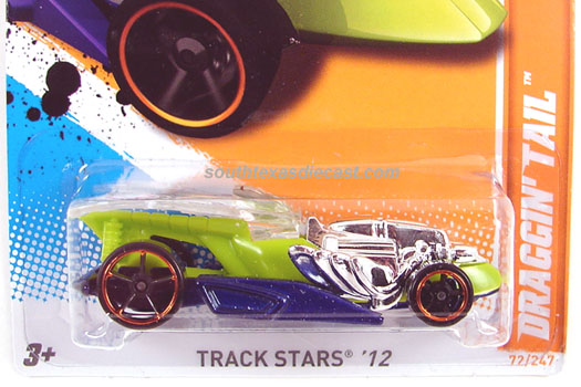 Hot Wheels 2012 Track Stars Series #72 Draggin' Tail Lime Green 