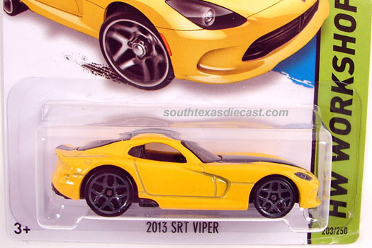 2014 HOT WHEELS 2013 Dodge Viper SRT Col.#203/250 HW WORKSHOP