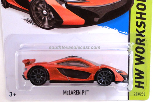 Hot Wheels 2015 HW Workshop McLaren P1 Die-Cast Vehicle #223/250 by Mattel Silver 
