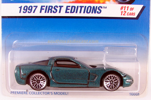 1997 Hot Wheels #515 First Edition #11 '97 Chevy Corvette 