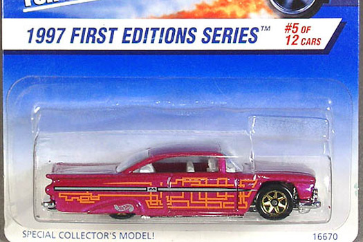 1997 Hot Wheels First Editions 1959 Chevy Impala #517 Gold Wire 