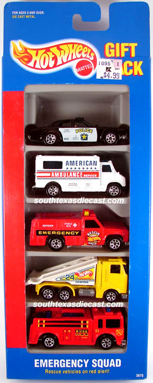 Hot Wheels Guide - 5 Packs / Gift Packs. hot wheels 1994 ambulance. 
