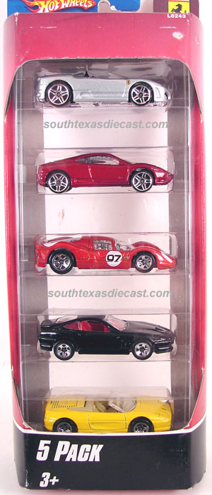 2007 Hot Wheels Ferrari 5 Pack International Cars RARE VHTF F430 F355