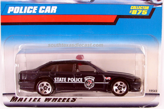 Hot Wheels Police Car #875 Black State Police 