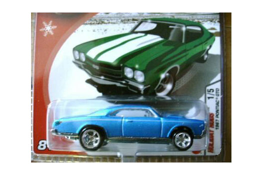 Hot Wheels 2005 Holiday Rods  1967 Pontiac GTO #1//5 Red D8